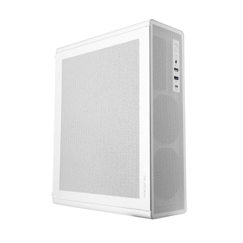 Tacens AEROSLIM500, PC-Gehäuse MicroATX, Staubschutz-Mesh-Panels, TFX-Netzteil 500W, Frontlüfter FDB 90mm, Slim-Minitower kompatibel mit MicroATX und Mini-ITX, USB-C und USB 3.0, Weiß 2AEROSLIM500W Bild 2