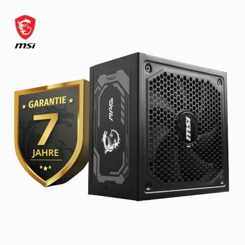 MSI MAG A1250GL PCIE5 Power Supply Unit, 1250W, 80 Plus Gold, ATX 3.1, PCIe 5.1 GPU Support, ATX PSU, Black Flat Cable Bild 8