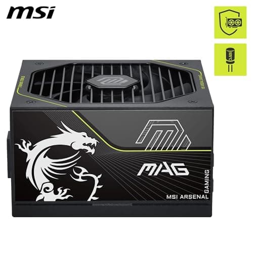 MSI MAG A1200PLS PCIE5 PC-Netzteil, 1200 W, ATX, 80 Plus Platinum, ATX 3.1, kompatibel mit PCIe 5.1, nativer Anschluss 12 V-2 x 6, zweifarbig, geprägte Kabel Bild 4