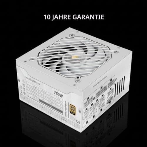 Mars Gaming MPB750PSI, PC-Netzteil Full Modular 750W, 10 Jahre Garantie, 80Plus Gold 90%, Lüfter SI Extreme Silence, Technologien AI2-RPM, DC-DC und SMD, ATX 3.1 und PCIe 5.1 Schwarz MPB750PSIW Bild 7