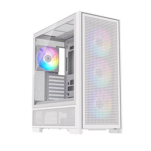 Air 2000 A-RGB White Midi Tower PC-Gehäuse, Glas-Seitenfenster, 7 RGB-Lüfter, extremer Airflow, ASUS BTF & MSI Project Zero, PWM / 3- & 4-Pin, 420mm Radiator, E-ATX, ATX/mATX/ITX, USB-C Weiß AIR 2000 Bild 2