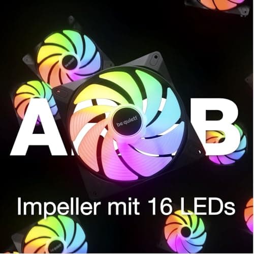 be quiet! Light Wings LX 120mm PWM Lüfter, Beleuchteter Hub und mattierte Lüfterblätter, vielzählige Farben und Effekte, 7 optimierte Lüfterblätter, ARGB-Kabel mit Möglichkeit zur Reihenschaltung Bild 4