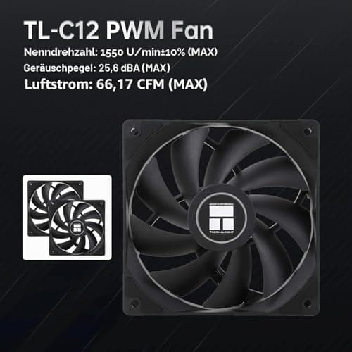 THERMALRIGHT Peerless Assassin 120 SE CPU Kühler, TL‑C12C 120mm PWM Lüfter, 1550U/min, 6 Heatpipes, für AMD AM4/AM5 & Intel LGA 1700/1851 PA120SE Bild 6