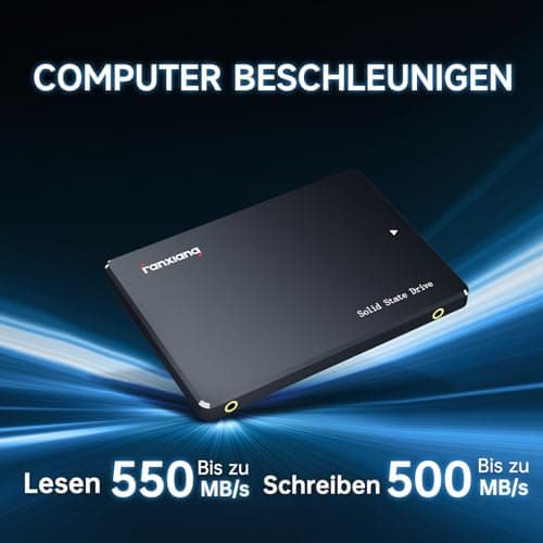 fanxiang S101 1TB SATA III 2,5-Zoll SSD Interne Festplatte, 550MB/s Lesen, 500MB/s Schreiben, SLC-Cache & 3D TLC NAND, für Laptops, Desktop-PCs und Spielkonsolen, Schwarz 1 TB S101 Bild 3