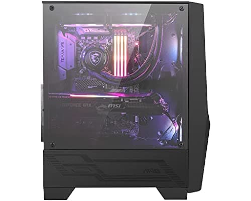MSI MAG Forge 100R Mid-Tower ATX Gehäuse (2X USB 3.1 Anschluss, 2X 120mm A-RGB Fan und 1x 120mm Fan im Lieferumfang, schwarz, RGB) Bild 4