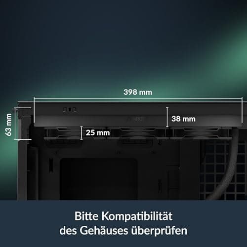 ARCTIC Liquid Freezer III Pro 360 A-RGB - Wasserkühlung PC, AIO CPU Wasserkühler, 3x120 mm, 38 mm Radiator, PWM-Pumpe, VRM-Lüfter, AMD AM5/AM4, Intel LGA1851/1700 Contact Frame - Schwarz Bild 8