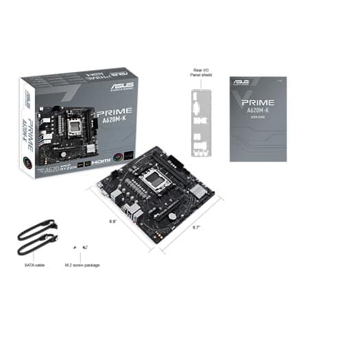 ASUS Prime A620M-K Mainboard Sockel AMD A620 (Ryzen 7000, Micro-ATX, DDR5 Speicher, PCIe 4.0, BIOS Flashback, USB 3.2 Gen 2, Aura Sync) Bild 8
