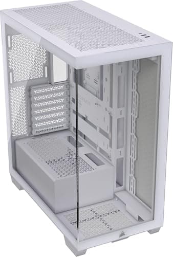 CORSAIR 3500X Mid-Tower ATX PC-Gehäuse - Gehärtetes Panorama-Glas - Umgekehrte Verbindung Motherboard-Kompatibel - Keine Lüfter Enthalten - Weiß Niet-RGB Weiß Bild 2