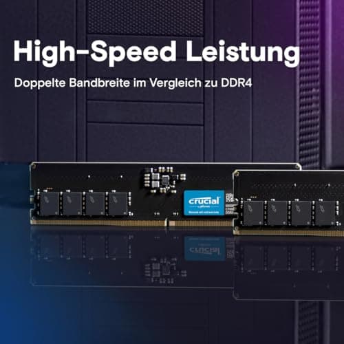 Crucial DDR5 RAM 32GB Kit (2x16GB) 5600MHz, PC Computer Arbeitsspeicher, (auch 5200MHz / 4800MHz) CL46 - CT2K16G56C46U5 Bild 3