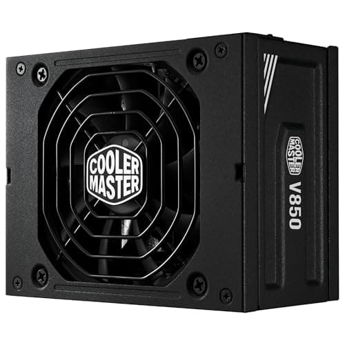 Cooler Master V850 SFX Gold ATX 3.1, EU-Stecker – 850 W 80 Plus Gold PC-Netzteil, vollmodulares Netzteil, SFF/mini-ITX-Netzteil, 92-mm-FDB-Lüfter, PCIe-5.1-Kabel, SFX-auf-ATX-Halterung - Schwarz Bild 2