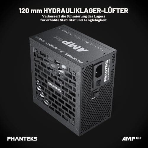 Phanteks AMP GH 850W PC-Netzteil Schwarz, 850 Watt ATX-Netzteil, PCIe 5.1, ATX 3.1 PSU | 80 PLUS Gold, alle Kabel abnehmbar, leise Bild 8
