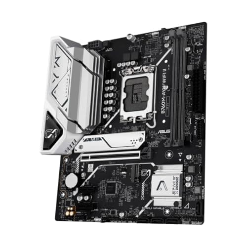 ASUS B760M-AYW WiFi II, Motherboard Intel mATX, LGA 1700, DDR5-Slot, PCIe 5.0, Zwei M.2-Steckplätze, Ethernet Realtek 2,5 GB, Wi-Fi 6, HDMI 2.1, SATA 6 Gbit/s, vordere USB-Anschlüsse 5 Gbit/s, Aura Bild 6