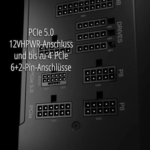 be quiet! Pure Power 12 M 650W, ATX 3.1 und PCIe 5.1 kompatibel, 80 Plus Gold, moduleres Netzteil, 12V-2x6-Kabel inkludiert, 120mm be quiet! Lüfter, BN342 Bild 6