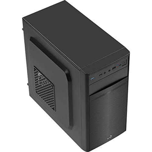 AeroCool CS103 - Micro ATX PC-Gehäuse, poliertes Aluminium, 80 mm Lüfter hinten schwarz única Schwarz CS103 Bild 4