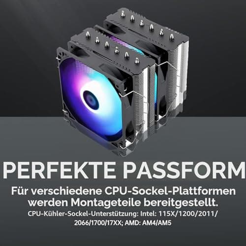THERMALRIGHT Peerless Assassin 120 SE ARGB CPU Kühler, TL‑C12C-S 120mm PWM Lüfter, 1550U/min, 6 Heatpipes, für AMD AM4/AM5 & Intel LGA 1700/1851 PA120SE ARGB Bild 5