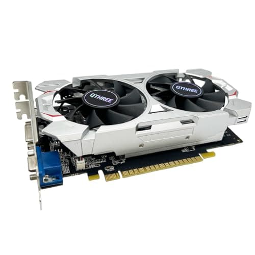 QTHREE GTX 750 Ti 4GB 128-bit Grafikkarte, Dual Fans, HDMI, VGA, DVI, Low Profile Grafikkarten PC, Computer GPU, Low Power, PCI Express x16, DirectX 12 Bild 2