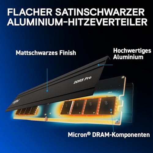 Crucial Pro DDR5 RAM 64GB Kit (2x32GB) 5600MHz, Intel XMP 3.0 / AMD Expo, PC Computer Arbeitsspeicher - CP2K32G56C46U5 Bild 7