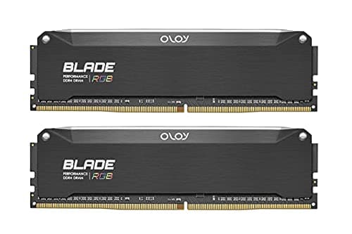 OLOy DDR4 RAM 16GB (2x8GB) Black Hairline Blade RGB 3600MHz CL18 1.35V 288pin Desktop Gaming UDIMM (MD4U0836180BRKDA) Bild 2