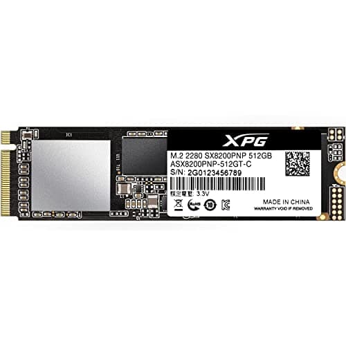 ADATA XPG SX8200 Pro 512GB M.2 Solid State Drive Gaming-SSD Festplatte, schwarz