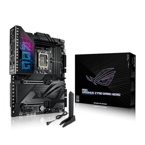 ASUS ROG Maximus Z790 Dark Hero (WiFi 7) LGA 1700 (Intel 14. und 13. und 12. Generation) ATX Gaming-Motherboard (PCIe 5.0 x 16, 5 x M.2 Steckplätze, DDR5, 2 x Thunderbolt 4 Ports,