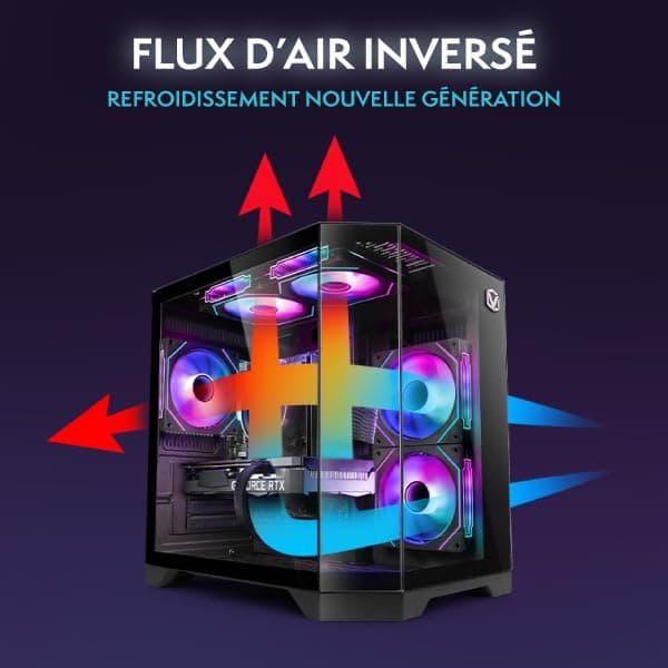 Vibox V-528 Gaming PC • AMD Ryzen 5 5500 6-Kern • Nvidia RTX 5060 Ti 8GB • 16GB RAM • 1TB SSD• Windows 11 • WLAN 6 + Bluetooth 5.4 Schwarz 1 TB 16 GB RTX 5060 Ti Windows 11 Home Bild 3