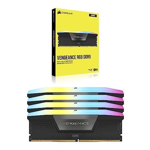 CORSAIR Vengeance RGB DDR5 RAM 192GB (4x48GB) 5200MHz CL38 Intel XMP 3.0 Desktop-Arbeitsspeicher – Schwarz (CMH192GX5M4B5200C38) Bild 4