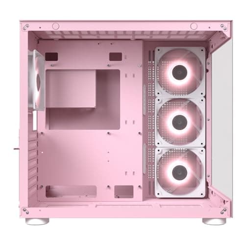 Cougar Cube Midi-Tower-Gehäuse aus Gehärtetem Glas, FV150 ARGB, Rosa Bild 6