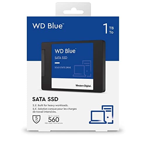 WD Blue SATA SSD 1 TB, 2,5 Zoll (interne SSD, hohe Zuverlässigkeit, Lesevorgänge bis zu 560 MB/s, Schreibvorgänge bis zu 530 MB/s, stoßsicher und WD F.I.T. Lab-zertifiziert) 1 TB 2,5" SATA SATA SSD Bild 8