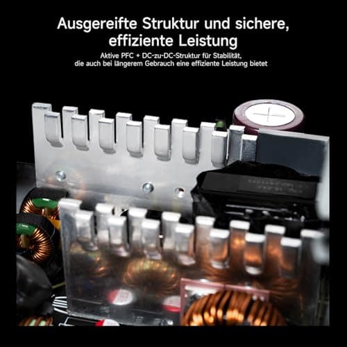 PCCOOLER CPS YK650H, ATX 650W Netzteil - 80 Plus Bronze Zertifizierung - Geringes Geräusch - Flach geprägtes Kabel - Nicht modular Bild 8