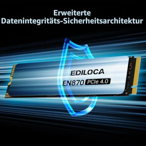 Ediloca EN870 SSD 1TB NVMe SSD M.2 PCIe Gen4, Interne SSD, bis zu 7450 MB/s, 3D NAND TLC, Internes Solid State Drive, dynamischer SLC-Cache, kompatibel mit PS5 und PC 1TB 7450MB/s Bild 8