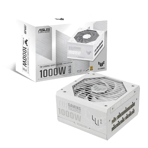 ASUS TUF Gaming 1000W Gold Gaming Netzteil (1000 Watt, vollmodulares Netzteil, ATX 3.1-kompatibel, PCIe 5.1, Axial-tech Lüfter, PCB-Beschichtung, Doppelkugellager, weiß)