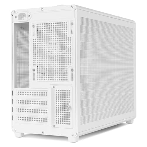 NOX Xtreme Products Hummer Refresh - Tragbares Micro ATX/ITX Mini-Tower Gehäuse, Full-Mesh-Design, inklusive 120mm PWM-Lüfter, Platz für 5 Lüfter, USB-C und 3.0, Weiß Bild 6