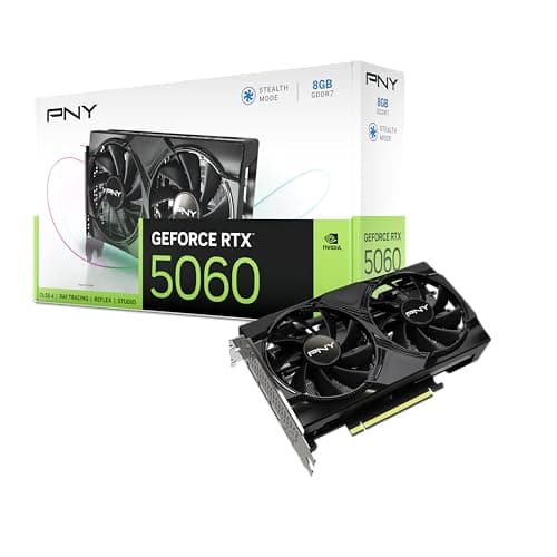 PNY GeForce RTX 5060, 8GB GDDR7, 128bit, DLSS 4-Spec, Hochleistungs-Gaming-Grafikkarte