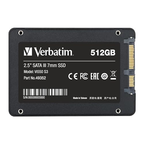 Verbatim Vi550 S3 SSD 512 GB 2,5" - Interne Solid State Drive - 3D NAND-Technologie - schwarz Vi550 S3 SSD 512 GB 2,3'' SATA III Bild 6