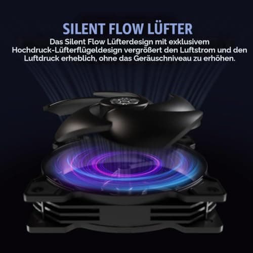 ENERMAX LIQMAXFLO SR 240mm CPU AIO Liquid Cooler (LGA 1700, 1200, AM5, AM4)- Xtreme Dual Chamber PWM Pumpe- ARGB VRM Wasserblocklüfter - 350W+ TDP (2x 120 PWM Silent Flow Fan); ELC-LMF240-SF, schwarz Bild 4