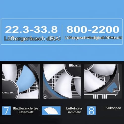 TZMRIT x CR-1400 EVO CPU Kühler,180W TDP,4 Heat Pipes,130mm Höhe,mit 92 * 92 * 25mm 2200PRM ARGB PWM Lüfter,für Intel LGA 115X/1200/1700, für AM4/AM5 (White) Bild 8