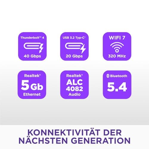 NZXT N9 Z890 - Intel Z890 LGA 1851 ATX Gaming-Mainboard für Core Ultra (Serie 2) - 20+1+1, DDR5, 5X M.2, PCIe 5.0, Wi-Fi 7, 5GbE, Thunderbolt 4 - RGB, Vollmetallabdeckung - Schwarz Intel Z890 Chipset N9 Schwarz Bild 8