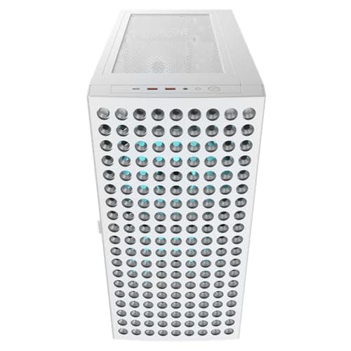 Cougar Airface ECO RGB Mid Tower Gaming Chassis: Kegelförmige Lüftungsschlitze, vorinstallierte 2 x Frontlüfter, 180 mm PWM Kühllüfter, Schnellschiebe-Staubfilter, modularer Front-I/O, vertikaler Bild 6