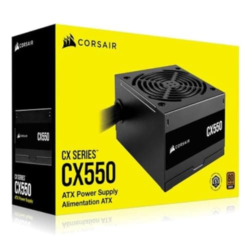 Corsair CX550 80 Plus Bronze, Nicht modulares ATX-Netzteil, geräuscharm, 550 W, Schwarz 550W Bild 4