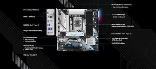 ASRock B760M Pro RS, Intel B760 Mainboard - Sockel 1700, DDR5 Bild 5