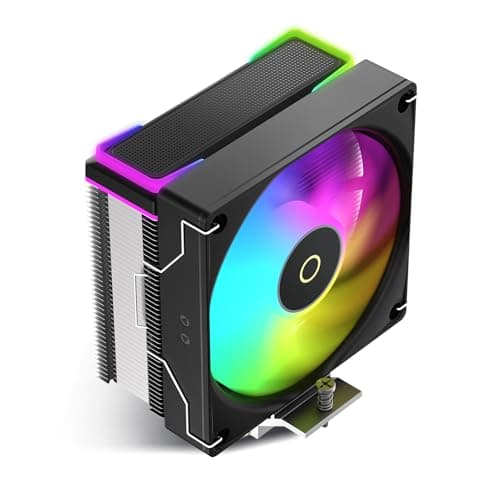 Delta A40 SE BK ARGB CPU Kühler,Einzigartige Top Abdeckung,4 Direktberührungs-Wärmerohre Vernickelt,Leiser 120mm PWM Lüfter mit Hydro Lager,800-1800U/min,für Intel LGA 115X/1200/1700/1851,AMD AM4/AM5 Bild 2