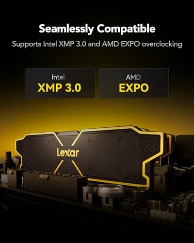 Lexar DDR5 RAM 32GB Kit (2x16GB) 6000MHz CL36, DRAM 288pin UDIMM Desktop Speicher, PC Speicher Hochleistungs-Computerspeicher für Intel XMP 3.0/AMD EXPO, für AI, Gaming, CL36-40-40-96, 1,4V THOR 6000 MHz 32GB Kit (2x16GB) CL36 Bild 8