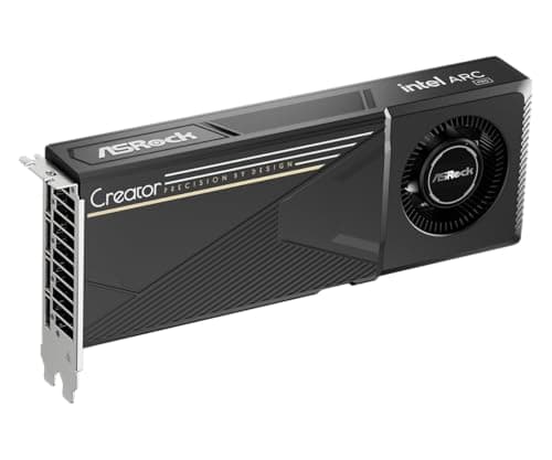 ASRock Intel ARC Pro B60 Creator 24 GB Grafikkarte, Intel Xe2-HPG Architektur, 24 GB GDDR6, PCIe 5.0, 4X DisplayPort 2.1 Ports, Lüfterdesign, Silent Cooling 0dB Bild 4