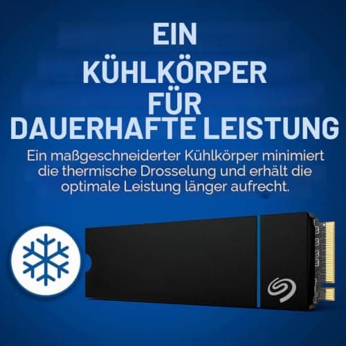 Seagate Game Drive M.2 SSD 4TB, interne Solid State Drive für PS5, PCIe der 4. Gen., NVMe 1.4, bis zu 7300 MB/s mit Kühlkörper, 3 Jahre Rescue Service, Modellnr.: ZP4000GP3A4001 Bild 6