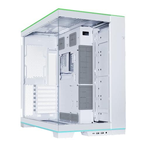 Lian Li O11D EVO RGB Weiß | ATX PC-Gehäuse aus Stahl, Aluminium & Tempered Glass, 455 mm GPU, 420 mm Radiatoren, integrierte RGB-Beleuchtung Bild 2