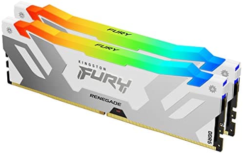 Kingston FURY Renegade Weiß RGB XMP 64GB 6400MT/s DDR5 CL32 DIMM Desktop Gaming Speicher (Kit mit 2 ) - KF564C32RWAK2-64