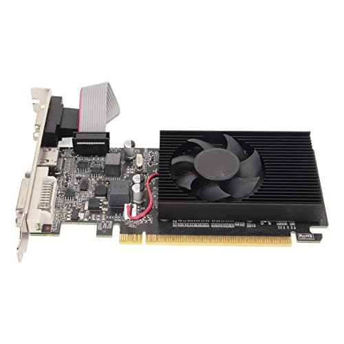 1 GB DDR3-Grafikkarte, 64 Bit 589 MHz 1 GB DDR3-Grafikkarte mit Leisem Lüfter, DVI-VGA-HDMI-Schnittstelle, PCI Express 2.0x16 für Büro und Spiele Bild 2