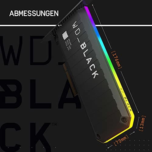 WD_BLACK AN1500 NVMe SSD Add-In-Karte 1 TB, Lesegeschwindigkeit von bis zu 6.500 MB/s und Schreibgeschwindigkeit von bis zu 4.100 MB/s, Bootfähige RAID-Lösung, RGB-Beleuchtung 1TB Bild 6