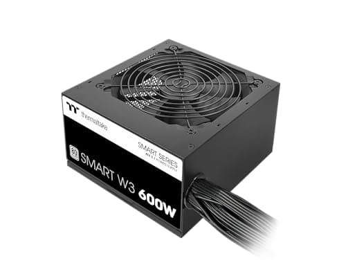Thermaltake Smart W3 600W | ATX | ATX 3.1 Ready | 80 Plus | sehr leise | 120mm FDB Lüfter | Single Rail +12V | DC DC Design | Schutzschaltungen OCP OVP UVP OPP SCP OTP | 5 Jahre Garantie