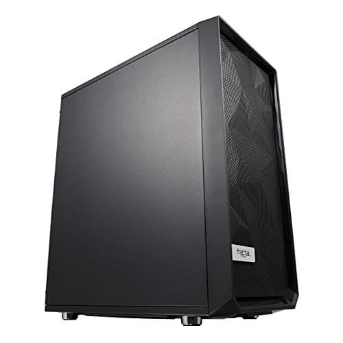 Fractal Design Meshify C - Compact Mid Tower Computer Case - Open ATX Layout- High Performance Airflow/Cooling - 2x Fans included - PSU Shroud - Modular interior - Water-cooling ready - USB3.0 - Black Black Solid Side Panel Bild 2